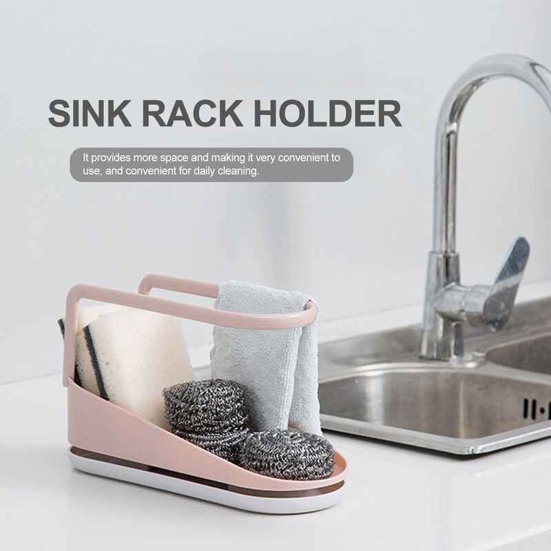 Kitchen Sink éponge Rack Support Crochets savon vaisselle crépine d'aspiration De Rangement 