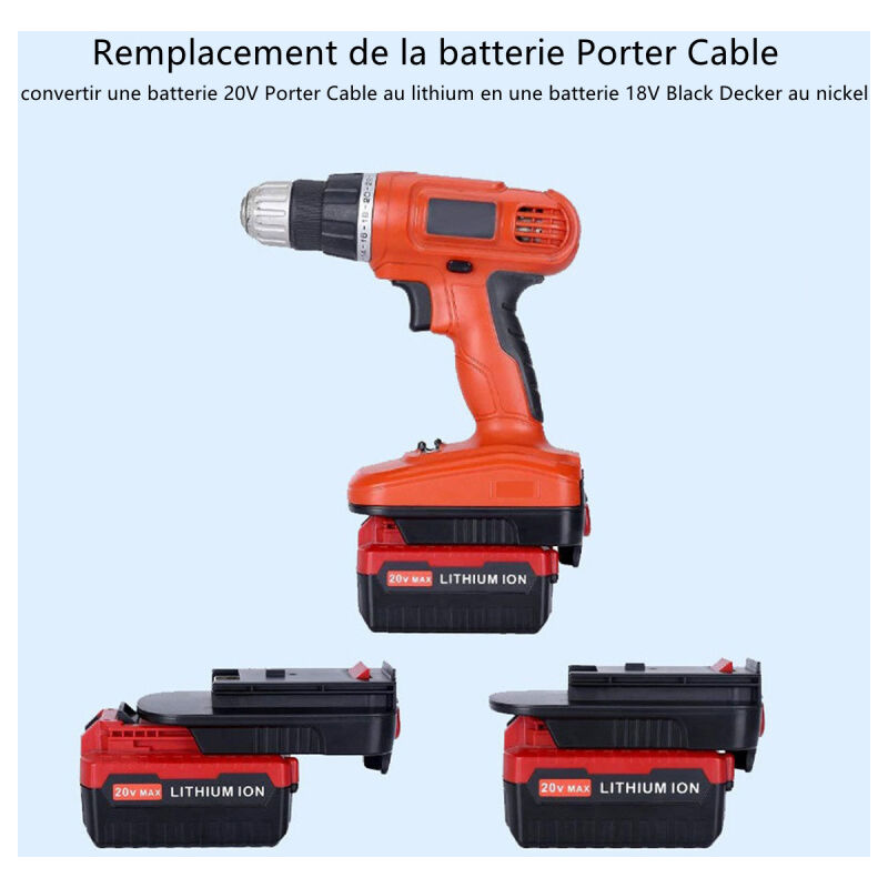 BLACK+DECKER Adaptateur for Black & Decker Porter Câble 18V Pièces Power Convertisseur Outil 