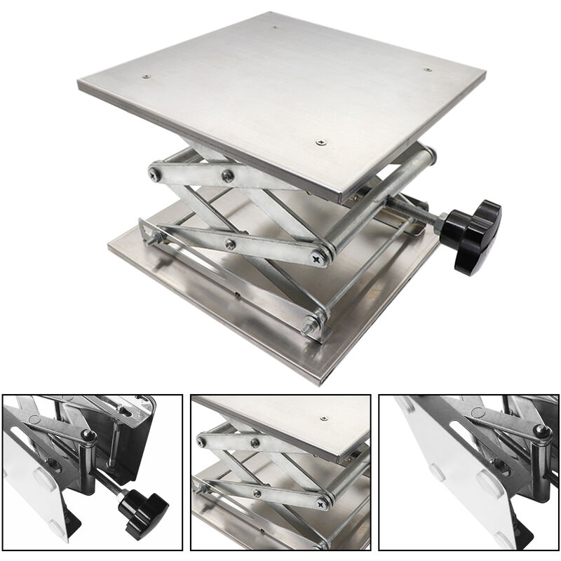la chimie 150 * 150 * 250Mm durable pour instrument pour la physique Support de levage de laboratoire table élévatrice de laboratoire pratique en acier inoxydable 