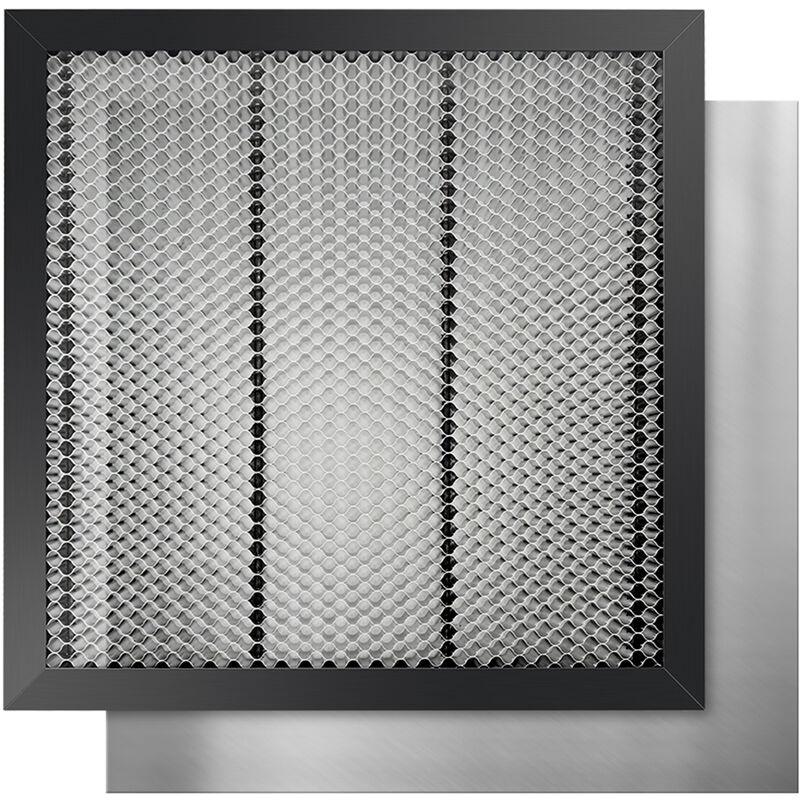 Compatible avec diverses Machines de Gravure au CO2 et au Laser DEWALLIE Plate-Forme de Panneau de Table de Travail en nid d'abeille avec Plaque en Aluminium pour Graveur Laser 300x500x22mm 