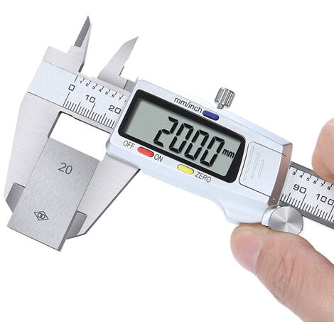 Comomingo Affichage numérique électronique Pied à coulisse 0-150MM Instrument de mesure numérique Diamètre interne Diamètre extérieur Plastique 