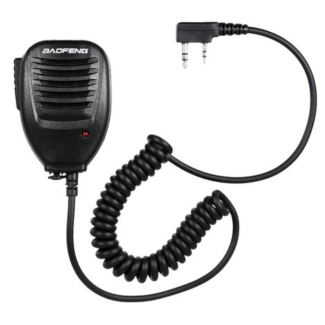 HYS Lot de 2 haut-parleurs à distance avec prise jack 3,5 mm et microphone dépaule compatible avec talkie-walkie Baofeng Kenwood Wouxun 