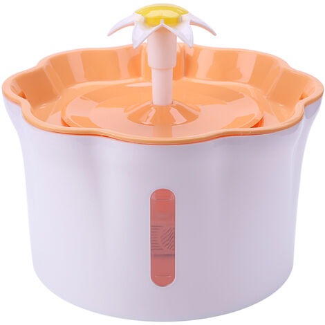 2 6l Automatique Pet Fontaine D Eau Potable Silencieux Electrique Distributeur D Eau Feeder Bowl Pour Chats Chiens Animaux Multiples Fontaine D Eau D Orange Sans Tapis