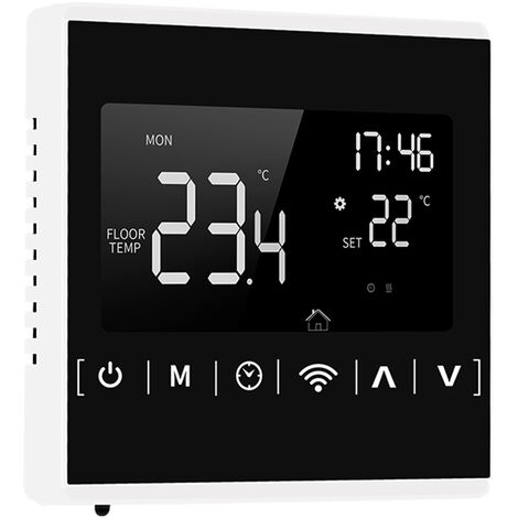 contrôleur de température ambiante du Plancher de Chauffage électrique BIlinli Prise programmable du Thermostat EU de la Prise 16A 