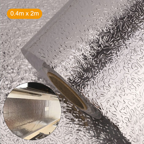 Deyan Poêle Mural de Cuisine Papier daluminium Autocollants résistant à lhuile Anti-fouling Papier Peint Auto-adhésif Haute température 