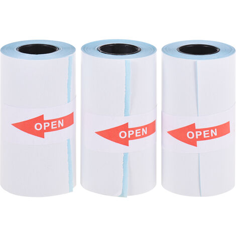 Aibecy Poooli Lot de 3 rouleaux de papier thermique durable sans BPA 57 x 30 mm 