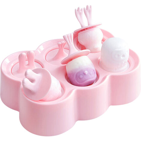 Moule A Sucette Glacee Dessin Anime Silicone Moules A Creme Glacee 6 Machines A Sucette Glacee