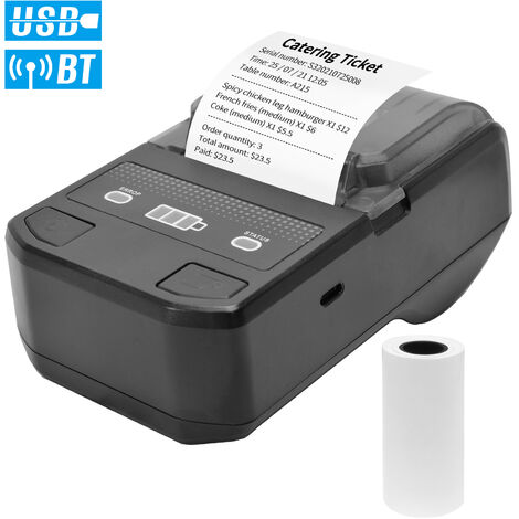 StyleBest Imprimante de Notes Portable Imprimante détiquettes Thermique Bluetooth avec 6 papiers dimpression Mini imprimante Photo Thermique sans Fil POS Imprimante de Poche 