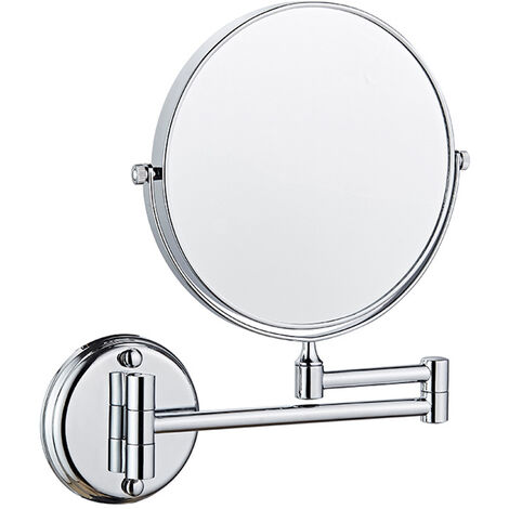 petit miroir grossissant 1X/2X pivotant à 360° Miroir de maquillage doré rose de 15,2 cm support double face 