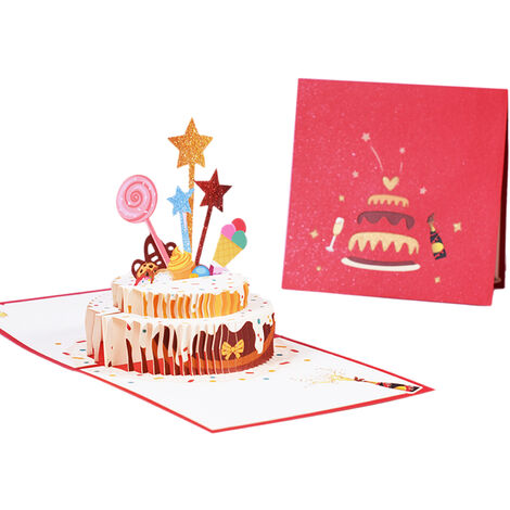 Anniversaire 3d Pop Up Carte De Voeux Avec Enveloppe Joyeux Anniversaire Carte Cadeau Vacances Thanksgiving Cartes