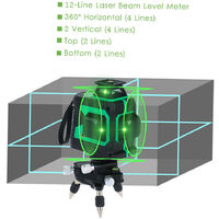 Mesureur De Niveau De Faisceau Laser Vert, Touch Control, Avec Base Pivotante