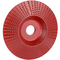 No.45 En Bois En Acier Angle Meule Poncage Sculpture Outil Rotatif Abrasive Disc Pour Meuleuse D'Angle Avec 16 Mm Bore, Vin Rouge