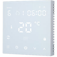 Wi-Fi Smart Smart Thermostat Thermostat Temperature Control Controle Lcd Affichage Ecran Tactile Panneau Programmable Minuterie 16A Pour Chauffage Electrique, 16A