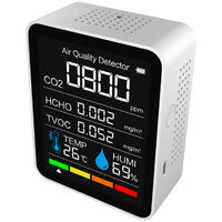 Testeur de CO2 ambiant Hygromètre numérique avec mesure d'humidité et thermomètre numérique pour la maison détecteur Co2 avec mesure de la qualité de l'air intérieur 