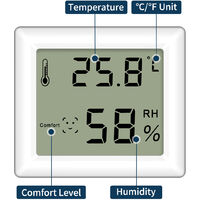 Thermomètre hygromètre 5 cm maxi Min Thermomètre mural analogique Température Humidité 