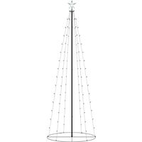 Sapin de Noel cone 100 LED blanc chaud 70x180 cm