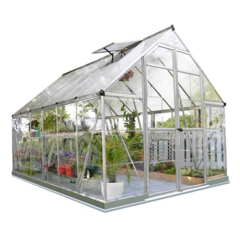 Palram - Canopia Serre aluminium Balance 812  Argent  367x244x229 cm