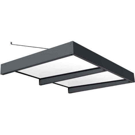 Canopia By Palram – Marquise de porte Sophia XL 120x100cm – Aluminium anti-rouille – Panneaux acryliques 4mm – Résistance vent 120 km/h – Installation rapide