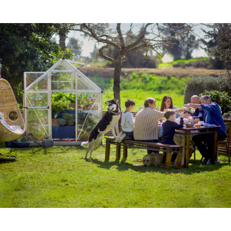 Canopia By Palram – Serre de jardin polycarbonate 2,3 m² – Dimensions 126 x 185 x 208 cm – Cadre aluminium résistant – Épaisseur parois 0,7 mm
