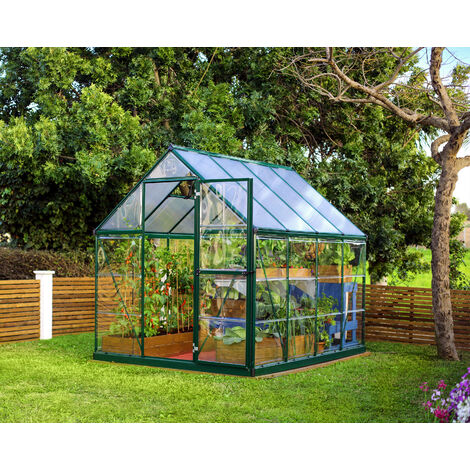 Palram – Serre de jardin polycarbonate 4,5 m² – Aluminium laqué – Dimensions 247x185x208 cm – Panneaux double paroi anti-UV – Résistance jusqu'à 75 kg/m²