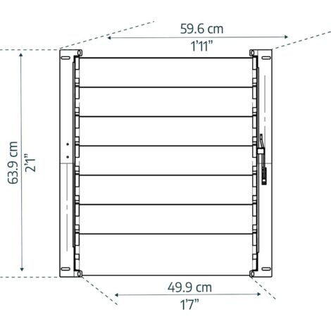 Canopia Lucarne latérale pour serre de jardin Argent (1/5)