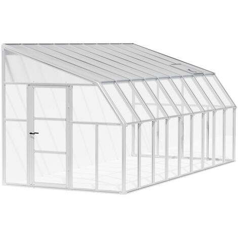 Palram – Véranda Sun Room 260x258 cm – Structure en résine et aluminium – Surface intérieure 6,4 m² – Résistante aux UV – Installation facile