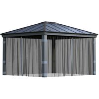 Canopia Moustiquaires pour tonnelle de jardin Dallas 4X2 Gris