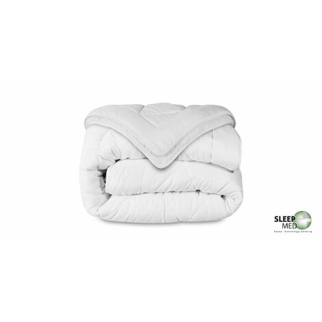 Dúo con Botones de presión para Cama Individual y Doble Disponibles en Varias Medidas SLEEPMED Edredón Nórdico 4 Estaciones Edredones de Microfibra hipoalergénica y Lavable Blanco, 200x220cm