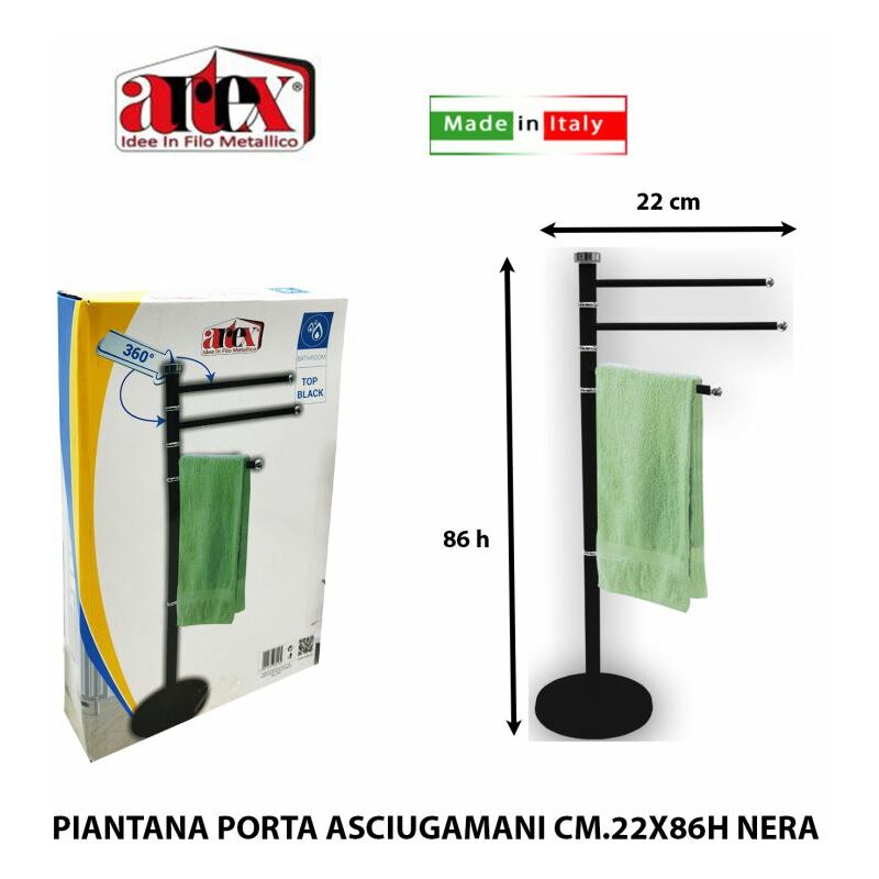 PIANTANA PORTAASCIUGAMANI CM.22X86h NERA