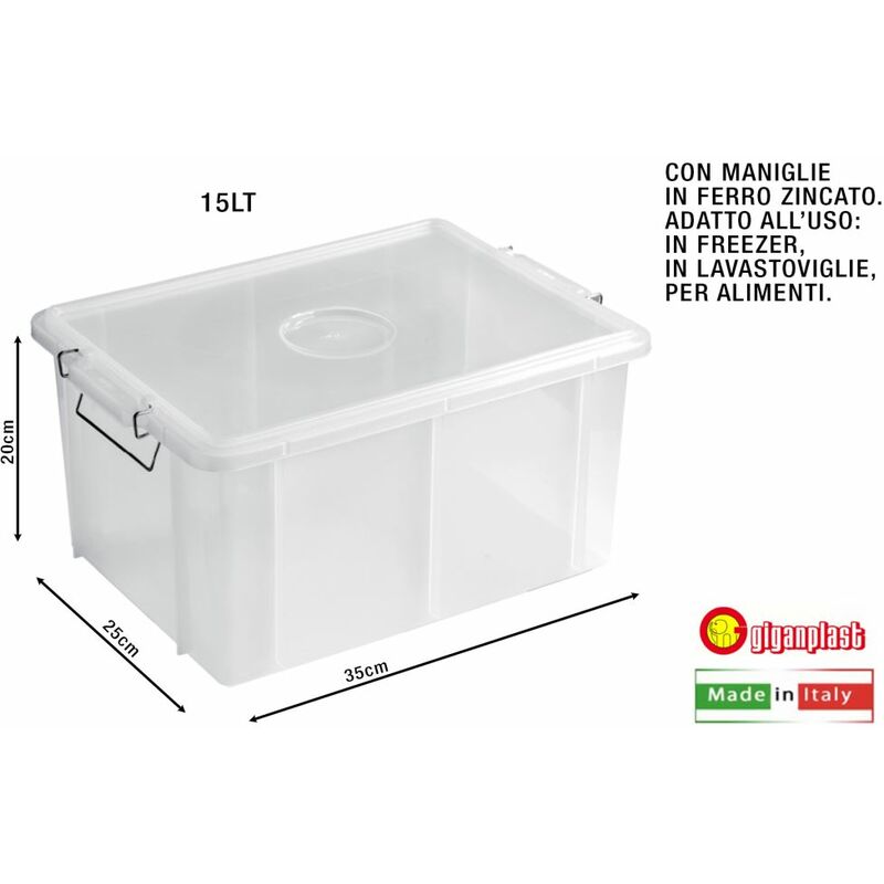 CASSETTA BOX CON COPERCHIO CM.35X25X20h TRASP.