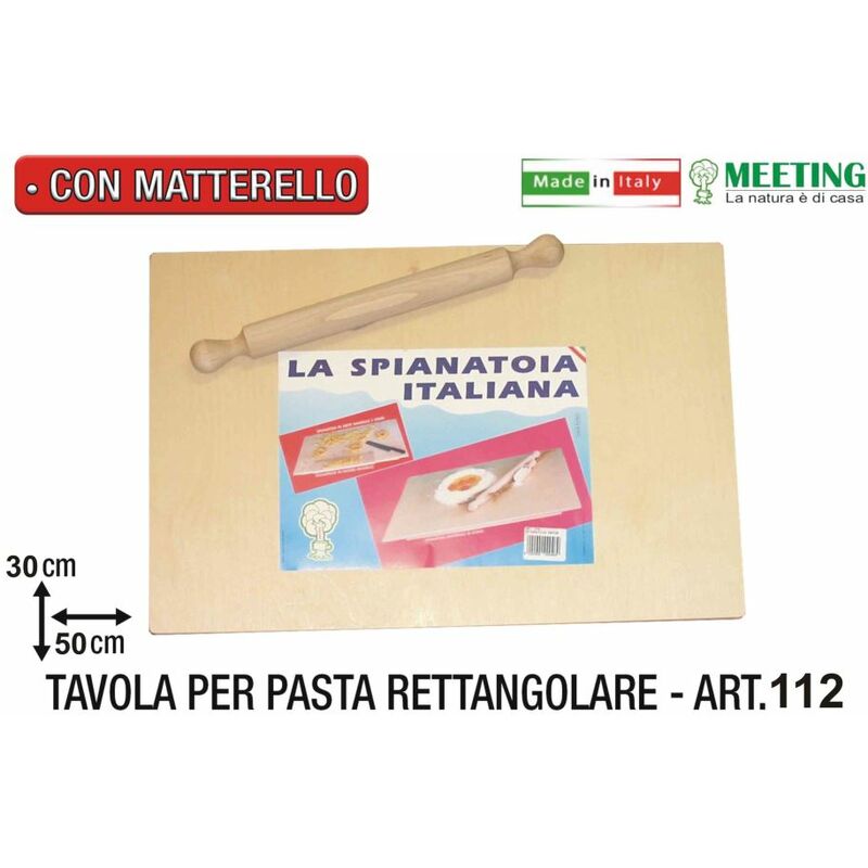 Spianatoia in legno di betulla 75 x 50 ART.056 asse per pasta Made in Italy