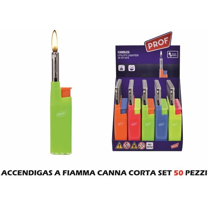 Set 50pezzi Accendigas Accendi Gas A Fiamma Canna Corta Shiny Brillanti  41411646 