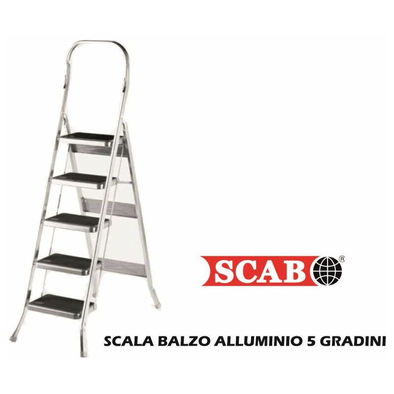 Scala Balzo Scab Scalino Alluminio 3 Piani Base Larga Art.760 - Pedone  S.r.l. Dept Store