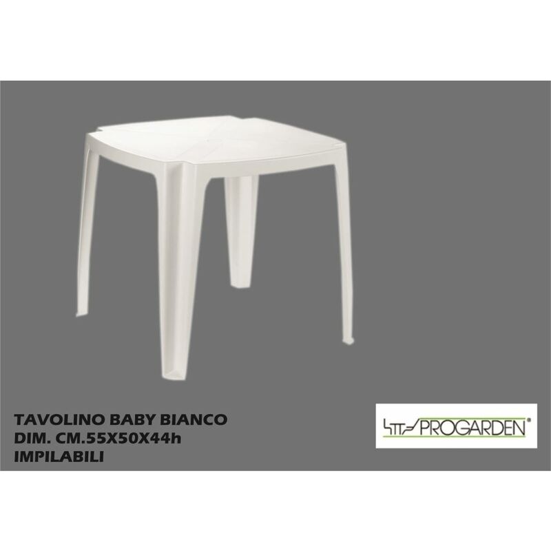 Tavolo per bambini 'baby dady' - bianco - 48x56x45 cm