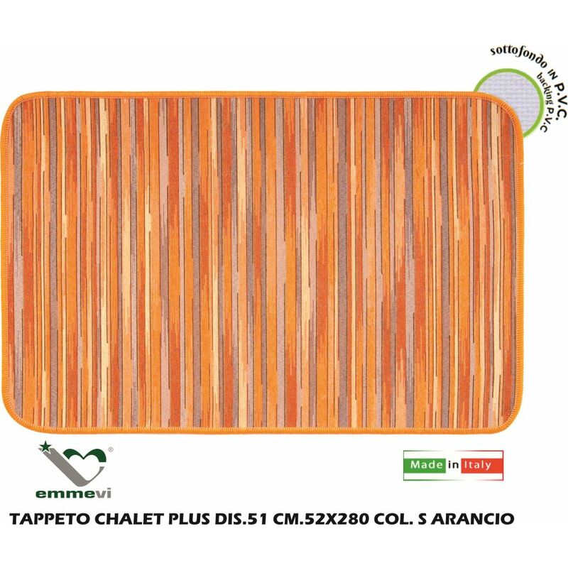 TAPPETO CHALET PLUS DIS.51 CM.52X280 S ARANCIO