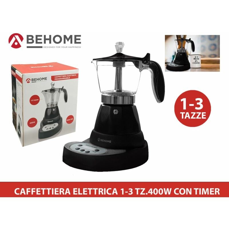 CAFFETTIERA ELETTRICA CON TIMER 1-3 TZ. 400W