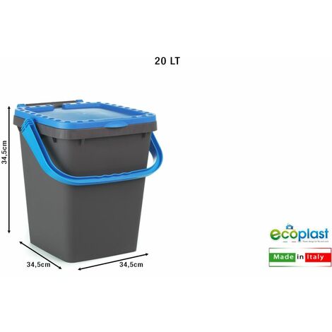 Pattumiera Ecoplus Ecoplast 20 Litri Bidone Raccolta Differenziata
