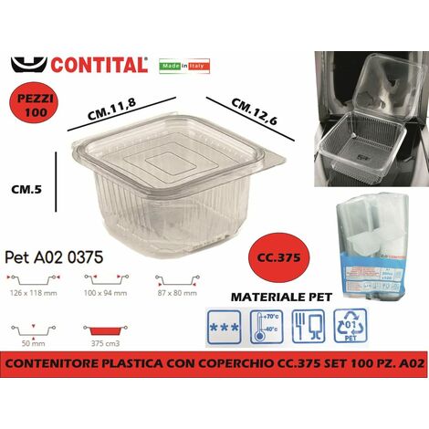 CONTENITORE CON COP. OVALE SET 100 PZ. B02