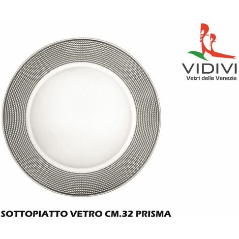 Sottopiatto vetro trasparente PRISMA cm 32 set 2 pz