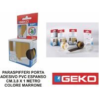 Paraspifferi adesivo basso in PVC marrone 38 mm x 100 cm Geko - Cablematic