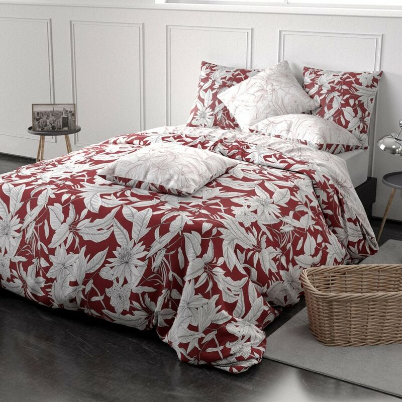 Housse de couette Saou 220x240 100% Coton- Percale 71 fils