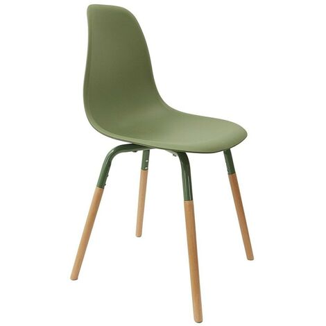 Chaise scandinave Phenix vert (1/5)