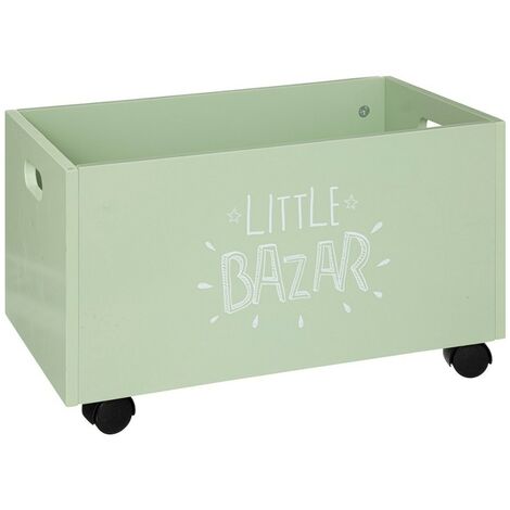 Coffre De Rangement à Roulettes Pour Enfants Gris 48 X 30 X H.28 Cm - Jouets Et Organisation