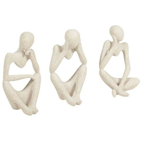 Lot de 3 statuettes dolomite contemporaines