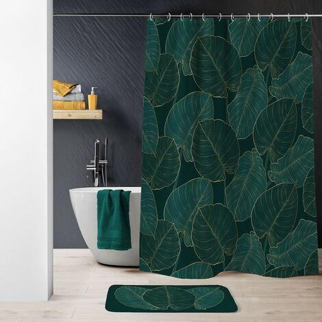 Rideau de douche polyester 180x200 Jade (1/4)