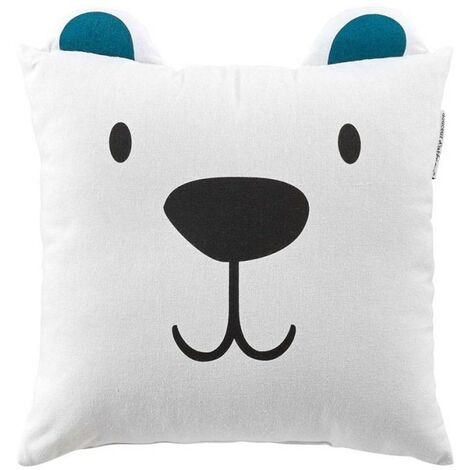 Coussin 40 x 40 cm Petit ourson polaire (1/4)