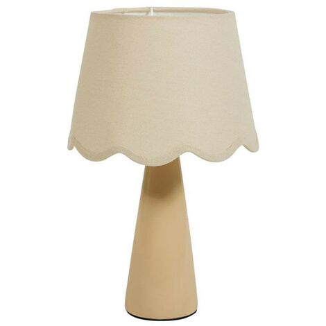 Lampe céramique lin Mathilde nude (1/5)
