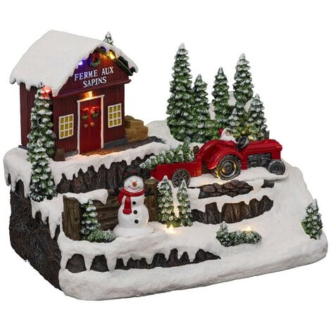 Village de Noël tracteur 10 LED (1/4)