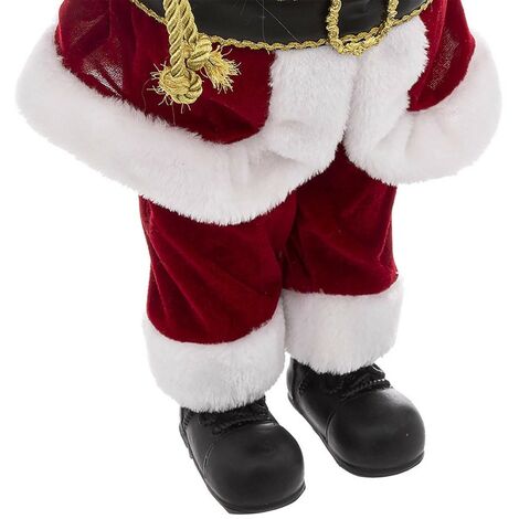 Grand Sac Du Père Noël En Velours Rouge Et Fausse Fourrure, Avec Cloches – Qualité Pro
