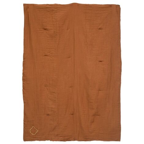 Édredon gaze de coton 100x140 noisette